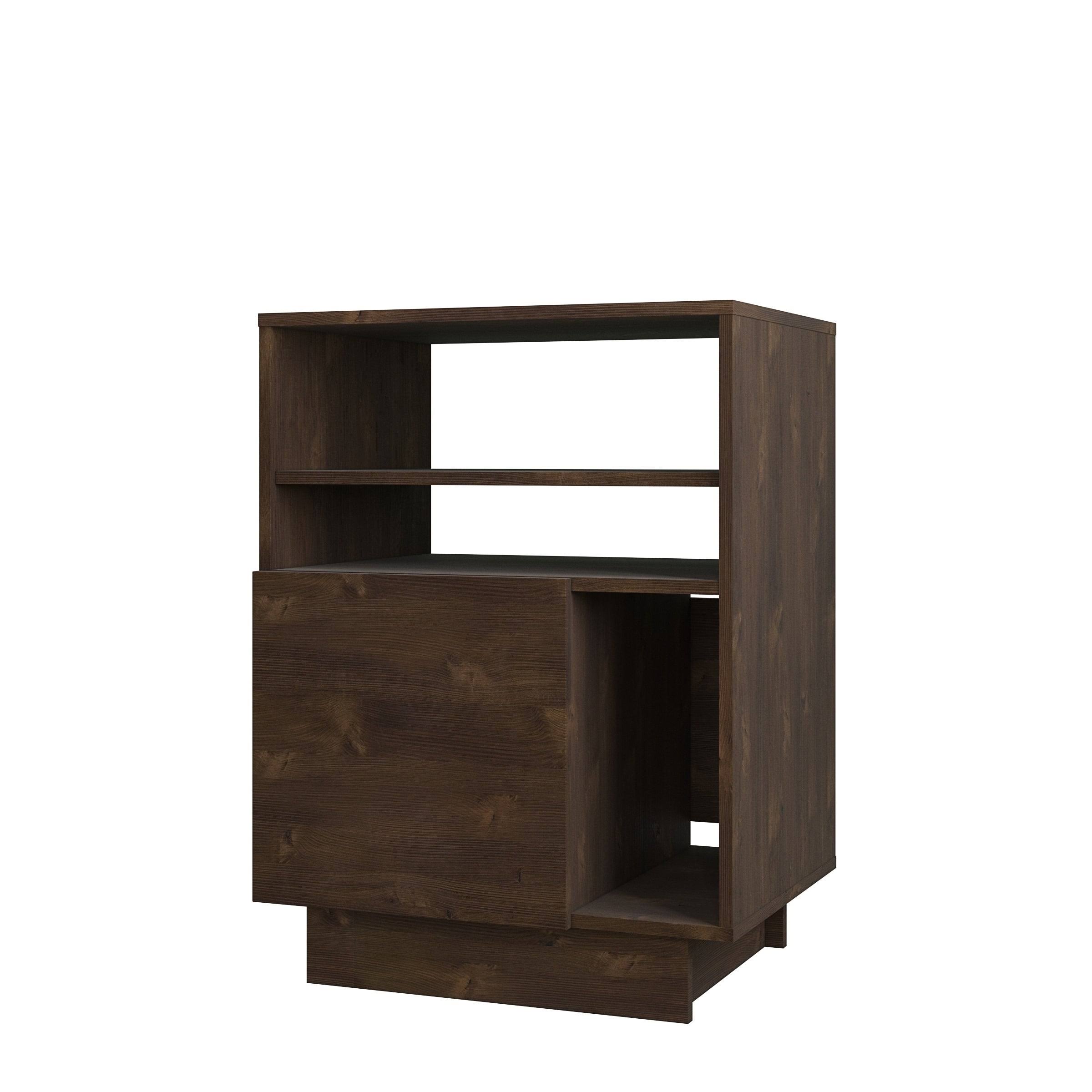 Nexera 115261 Morello Audio Tower, 1-Door, Truffle