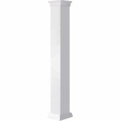 08 inchw x 09&h Craftsman Classic Square Non-Tapered, Smooth Column, Prairie Capital u0026 Prairie Base, Size: 8 inchw x 108 inc