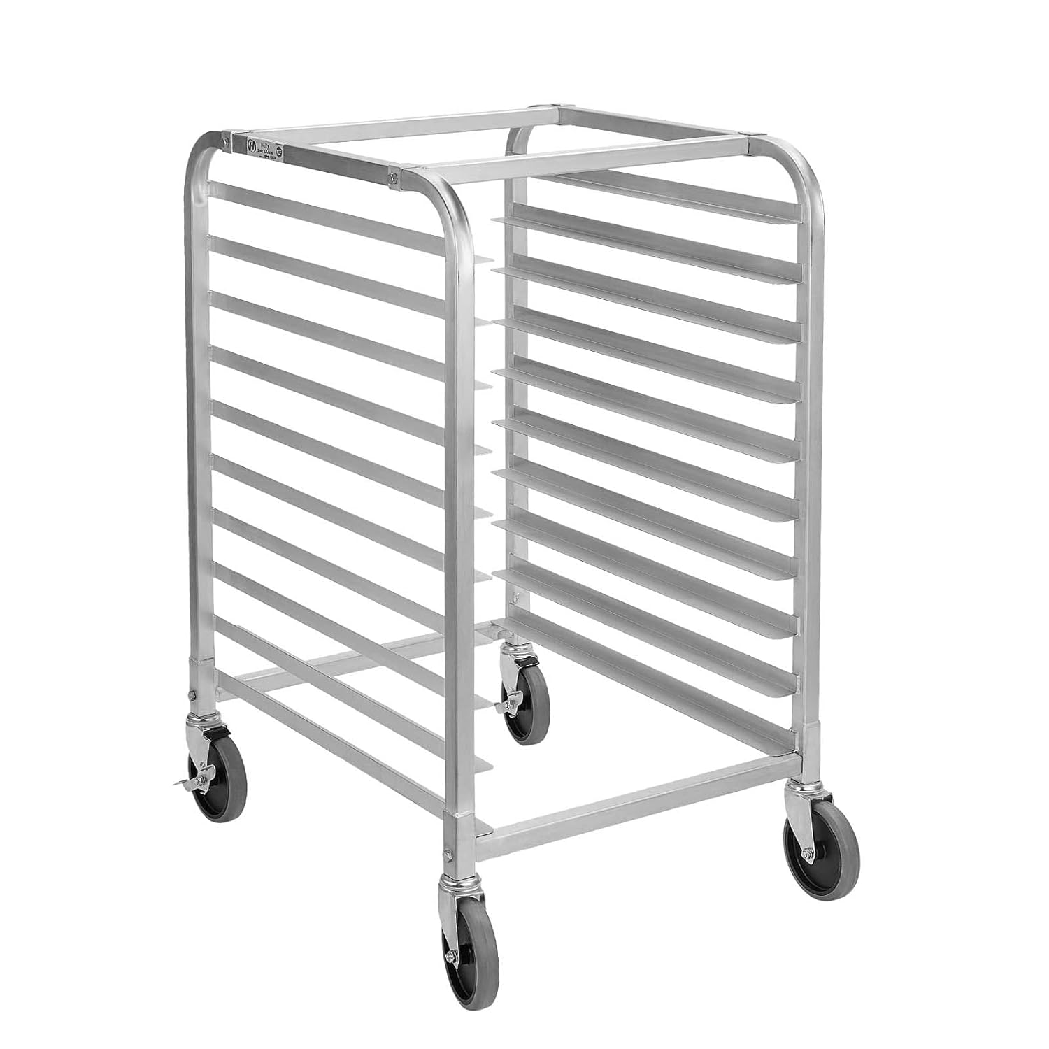 Bun Pan Rack 10 Tier with Wheels, Commercial Bakery Racking of Aluminum for Full & Half Sheet - Kitchen, Restaurant, Cafeteria, Pizzeria