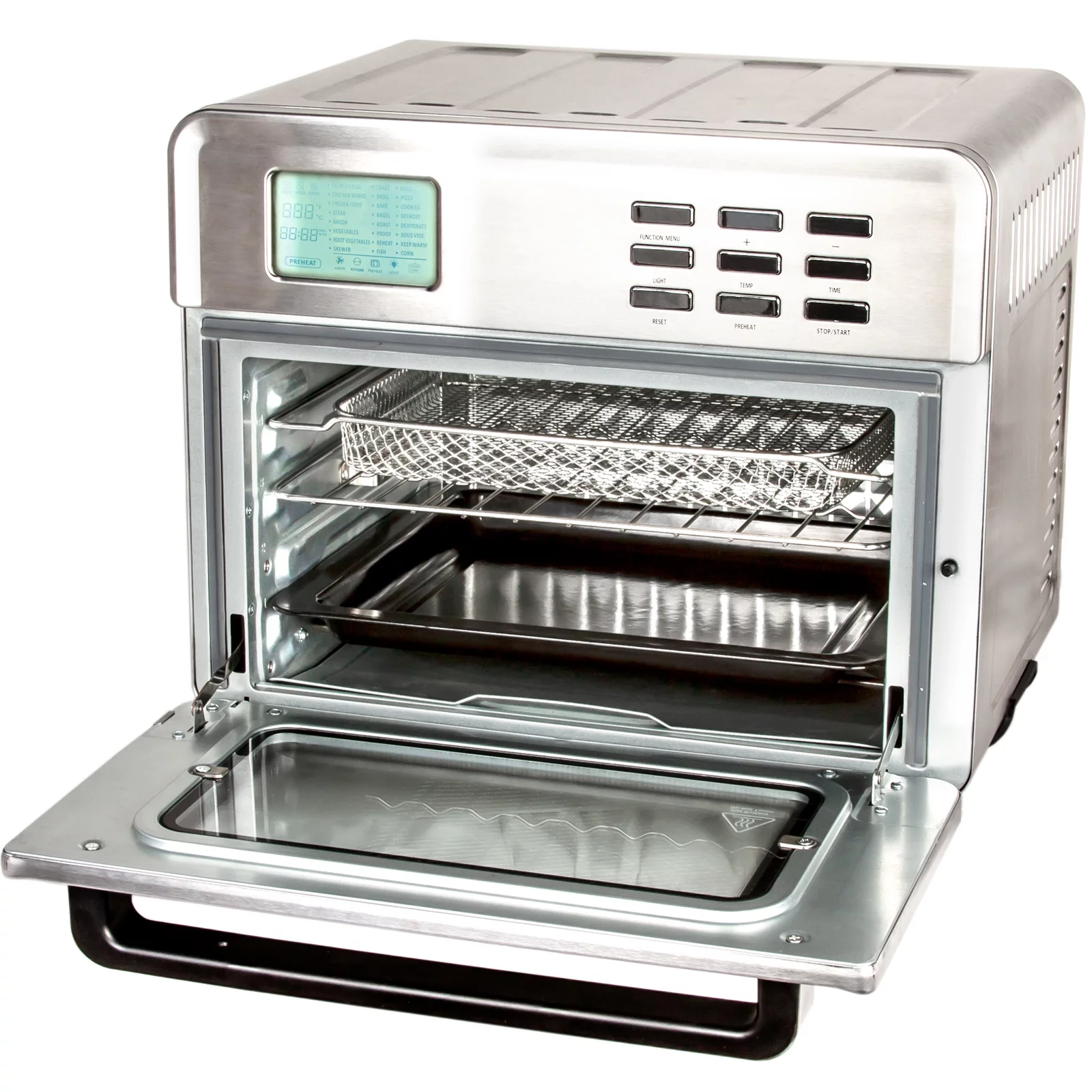 Five Star LED Display Air Fryer Oven, 24 in 1 Multi-Function 360 Air Circulation Toaster Oven