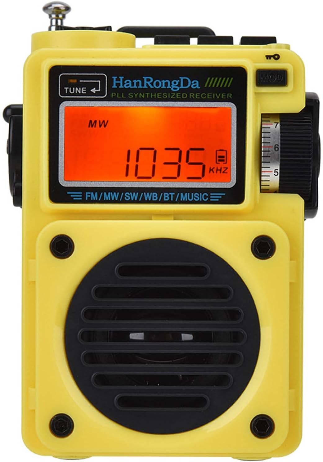 Portable Shortwave Radio FM MW SW WB Receiver Full Band Radio Bluetooth Speaker Music Player Personal Alarm Clock Radio with Backlight LCD Display