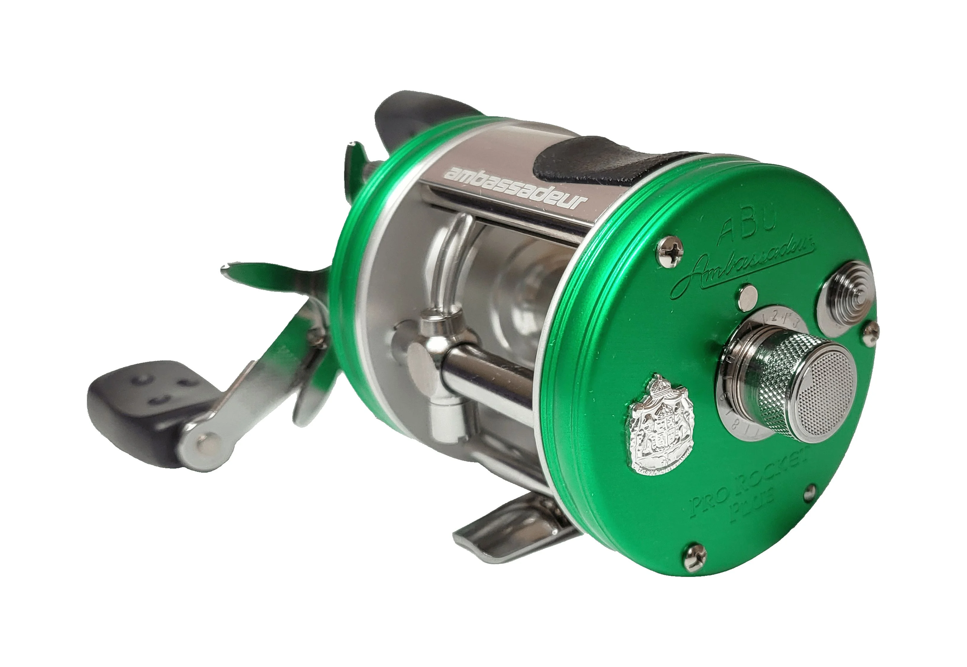 Abu Garcia AMB6500LMGRBRS Ambassadeur 6500 Pro Rocket Plus Reel, BRS Excl, 2+1 BB, 6.3:1 Ratio, Lime Green