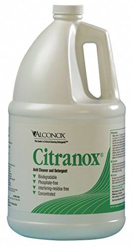 Alconox 1801 Citranox Liquid Acid Cleaner and Detergent, 1 Gallon Bottle Case of