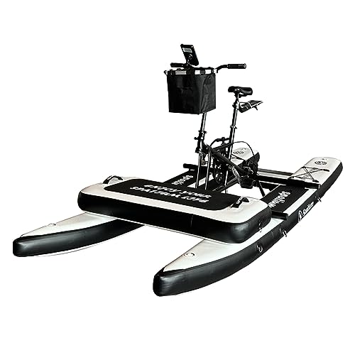 Spatium SUP Water Bike for Lake Inflatable Pedal Boat for One Person Inflatable Water Bike Paddle Board Inflatable Fishing Kayak Water Floating Water