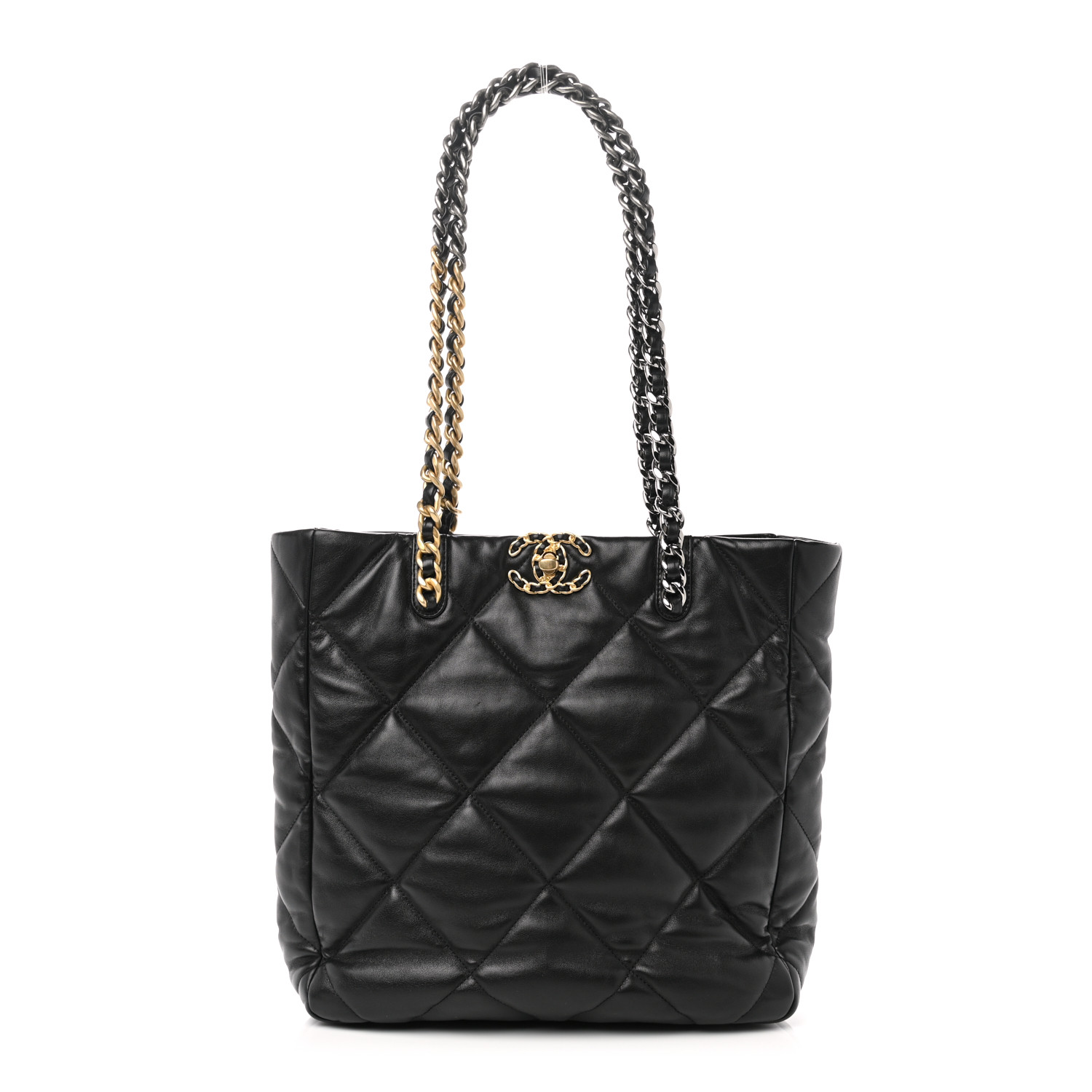 Lambskin Quilted Chanel 19 Shopping Bag Black - SAKE OFF 5TH