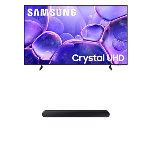 Samsung 43-Inch Class Crystal UHD U8000F 4K Smart TV (2025 Model) Endless Free Content, Crystal Processor 4K, MetalStream Design, Knox Security