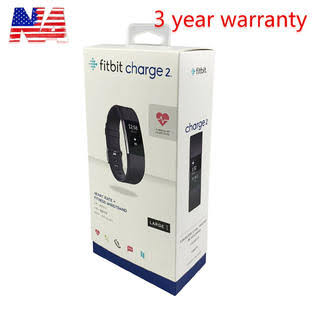 Fitbit Charge 2 HR Heart Rate Monitor Fitness Wristband Tracker - Size Large