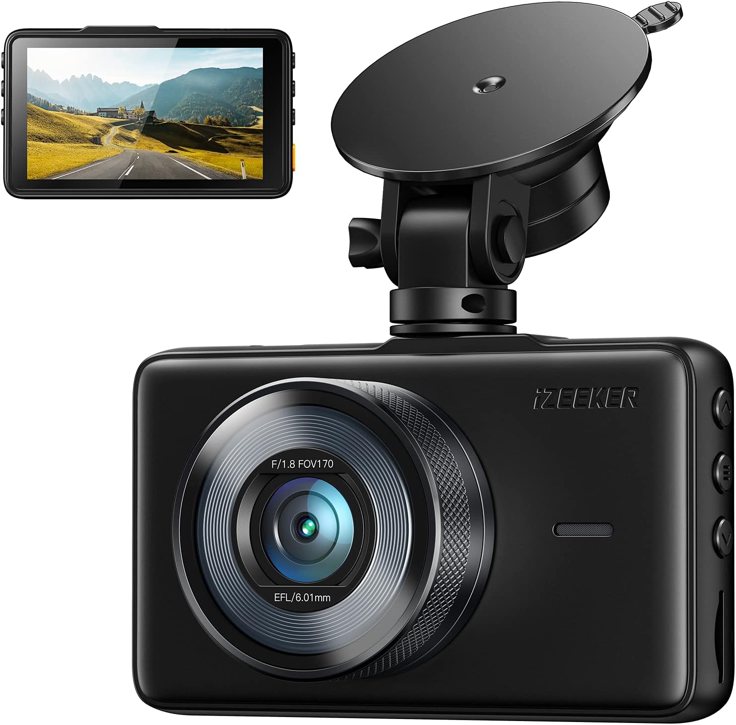 iZEEKER Dash Cam 1080P Car Dash Camera, Super Night Vision Driving Recorder 3 Inch LCD Screen 170° Wide Angle, G-Sensor, Accident Record