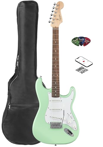 Fender Squier Stratocaster - Torino Red Bundle with Amplifier, Gig Bag, Strap, Instrument Cable, Picks, and Austin Bazaar Instructional DVD
