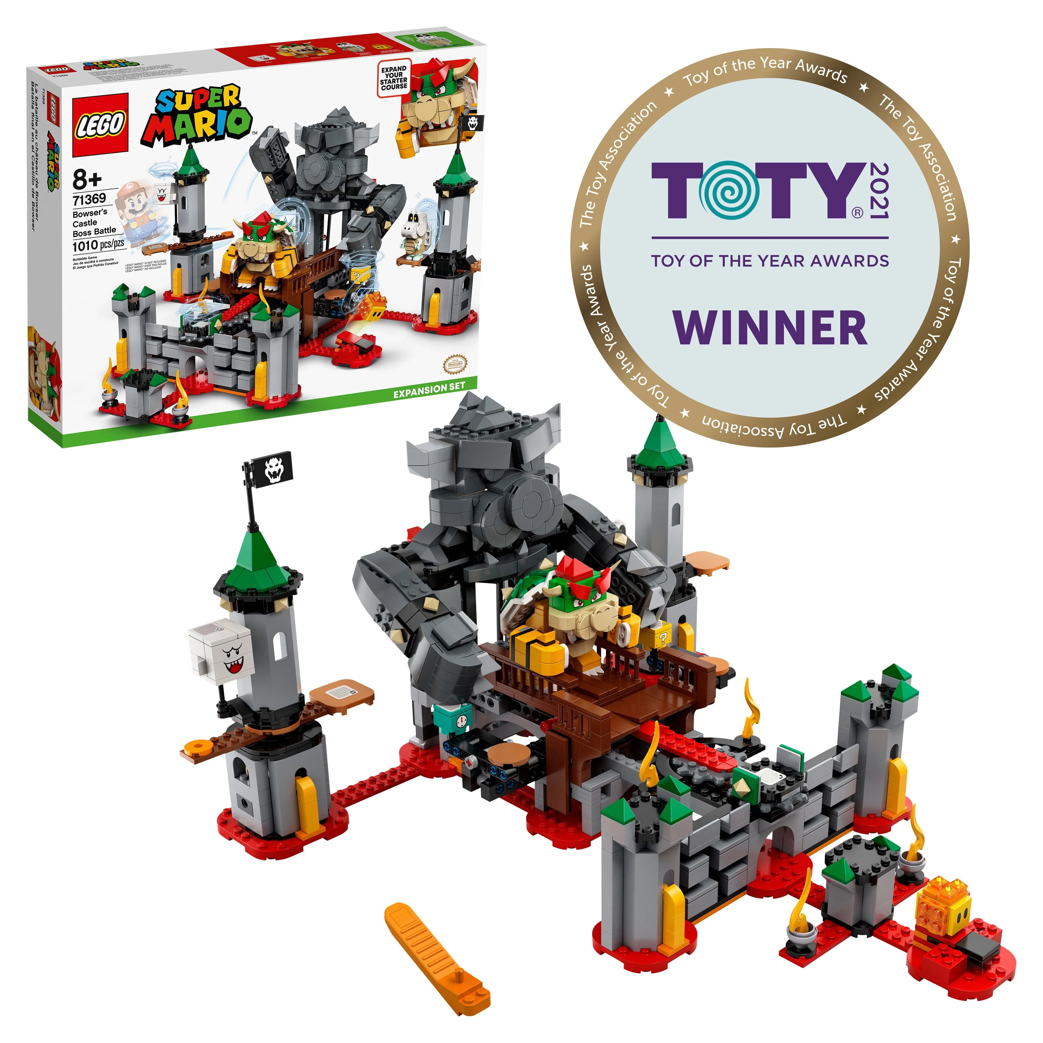 LEGO Super Mario Bowser's Castle Boss Battle Expansion Set 71369 Building Toy for Kids (1,010 Pieces)