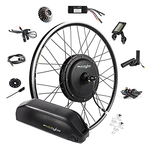 EBIKELING Waterproof Ebike Conversion Kit with Battery 26" Direct Drive Front or Rear Wheel Electric Bike Conversion Kit Ebike Battery & Charger