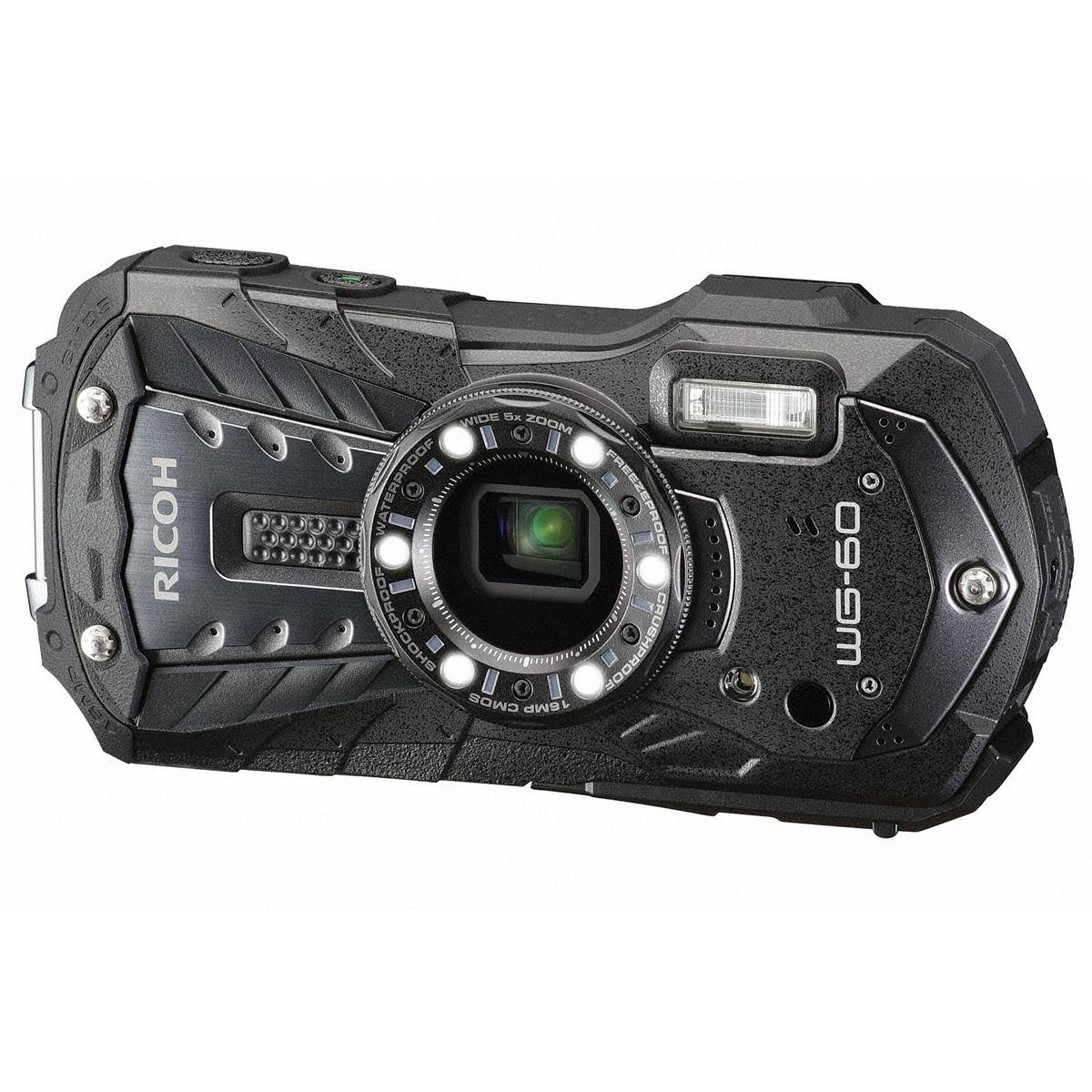 Ricoh WG-60 16.0 MP Compact Digital Camera - 1080p - Black