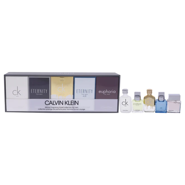 Calvin Klein Calvin Klein Deluxe Fragrance Travel Collection by Calvin Klein for Men - 5 Pc Mini Gift Set 0.33oz Ck One EDT Spray