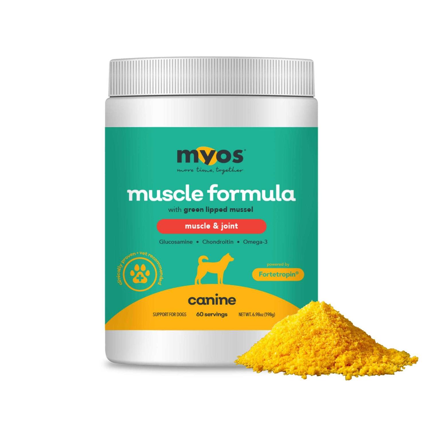 MYOS Canine Muscle &amp; Joint Formula with Green Lipped Mussel Powder Dog Supplement - Pet Supplies online store