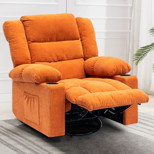 Recliner Chair Massage Rocker Swivel with Heated Modern Ergonomic 360 Degree Single Seat Living Room Lounge Recliners on Clearance