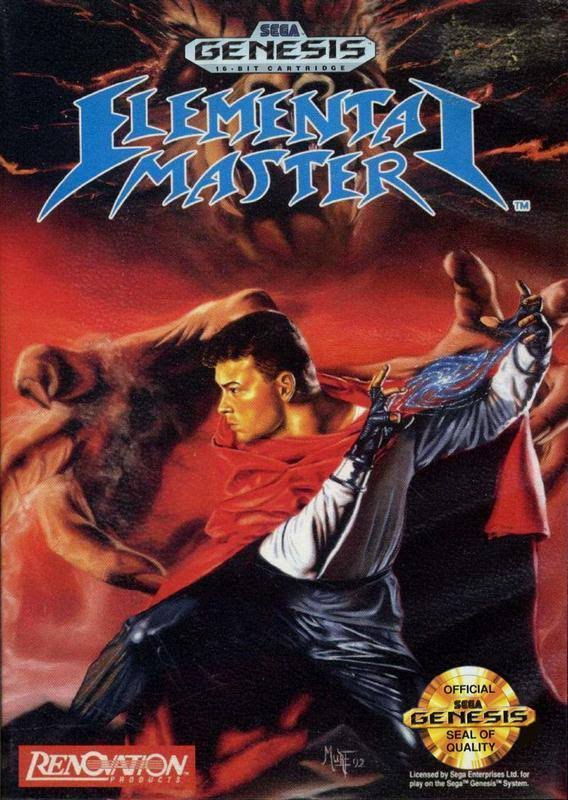 Sega Genesis * Elemental Master * Game Pak * Case/Artwork * 12/19