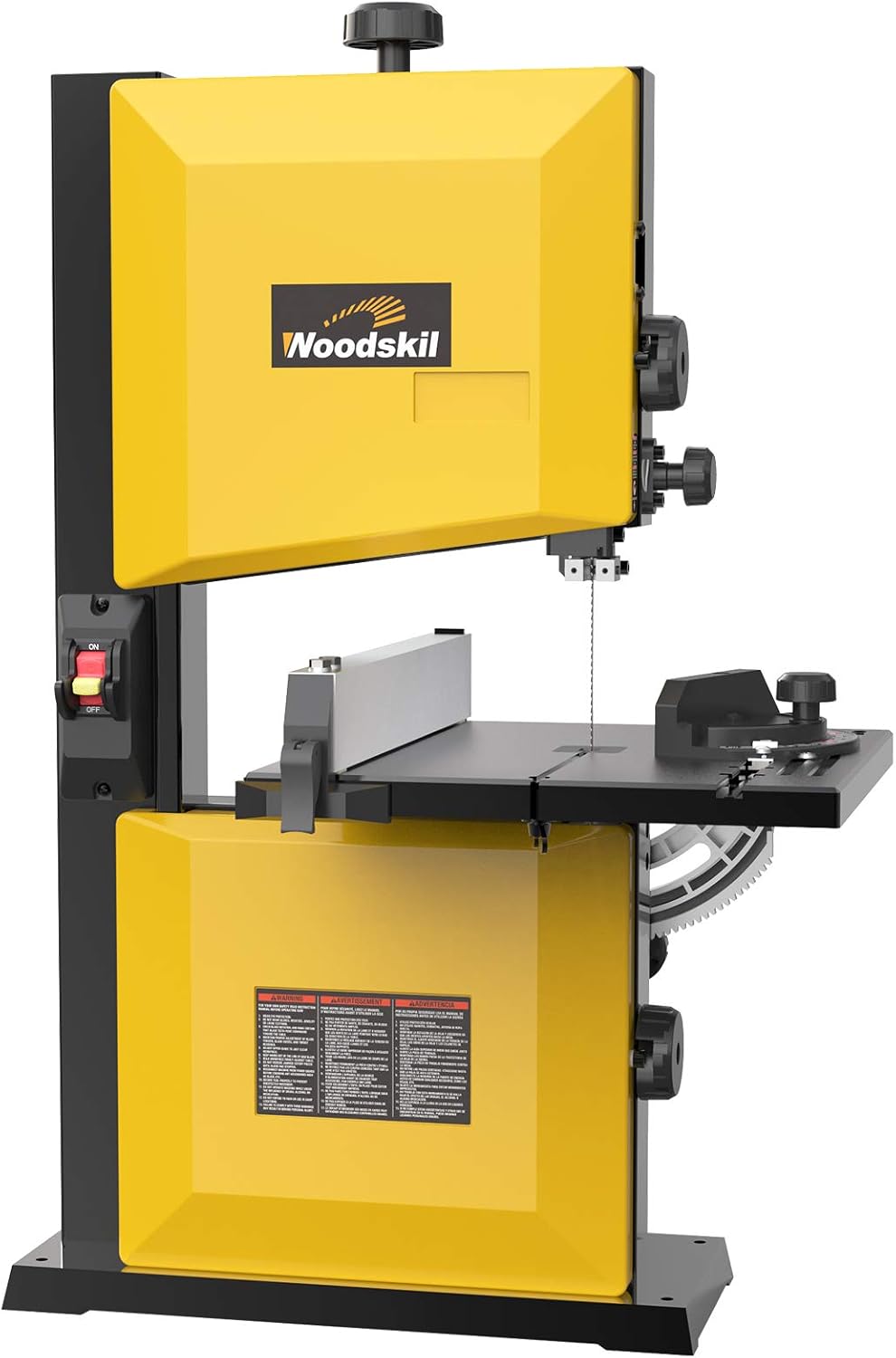 Woodskil 3A 9-Inch Band Saw,2500FPM & 1720RPM Low Noise Induction Motor Bandsaw Anti-Shake with Steel Base and Cast Aluminum Table