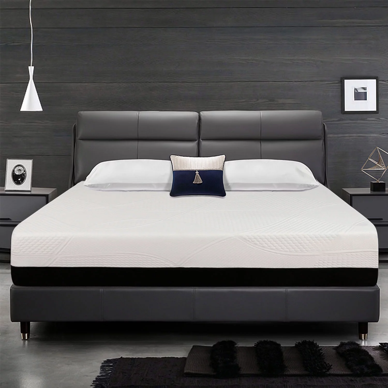 12 inch Gel Memory Foam Mattress Twin Size in a Box with Detachable Cover Medium Firm Bed Mattresses - Curated Treasures Market