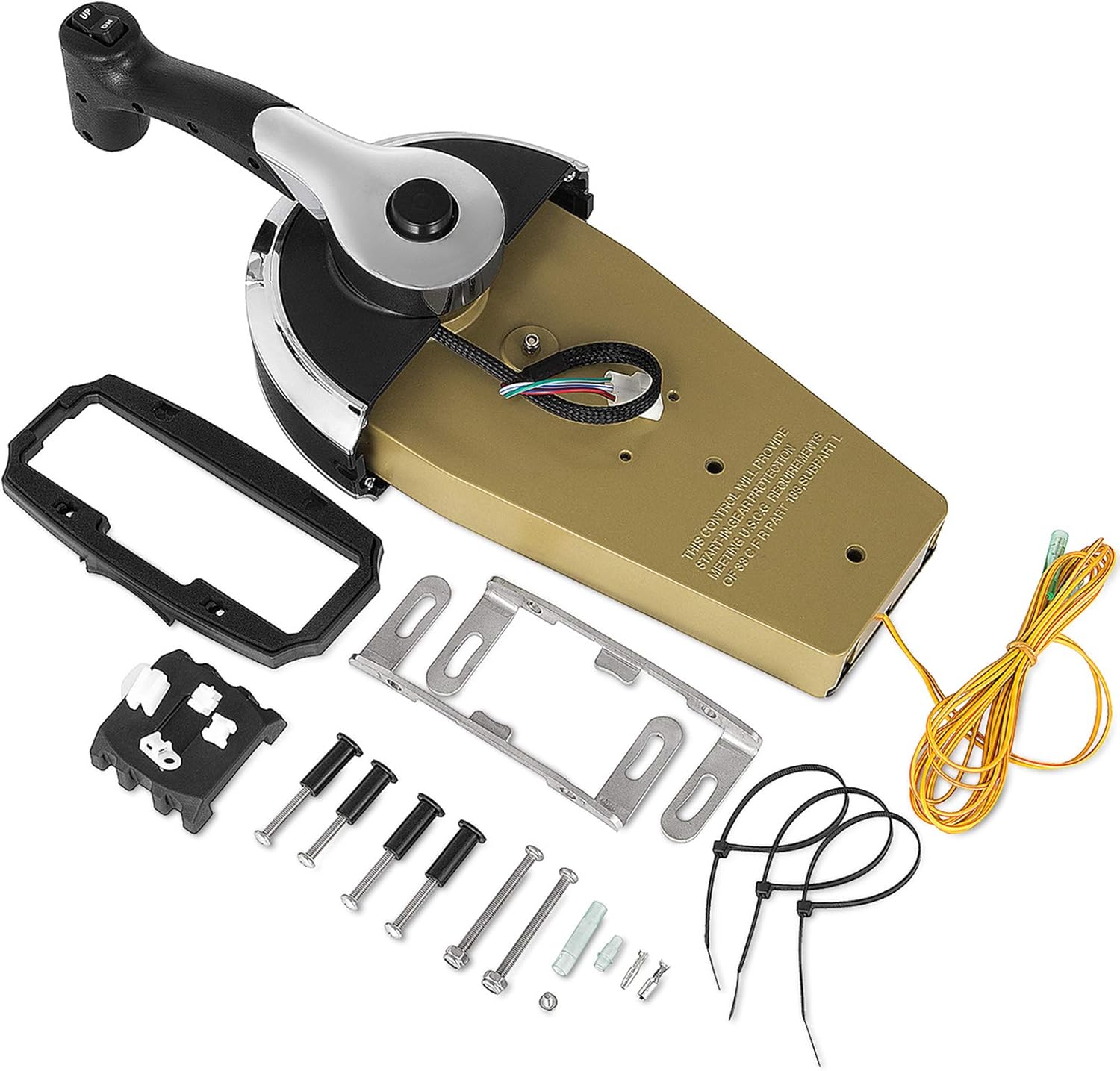 Outboard Remote Control Box 8M0059686，Top Mount Console Box Marine Boat throttle Box for Mercury Single Binnacle Outboard Control Kit