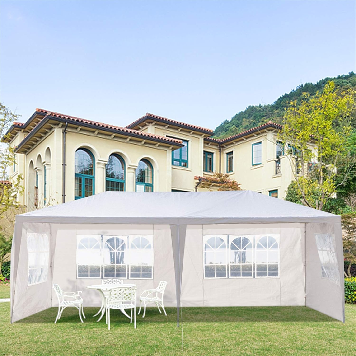 Upgraded Outdoor Party Tent, Large Tents for Parties, Event, Wedding, Outdoor Canopy Tent with Sidewalls and Windows, Gazebo Tent for Backyard