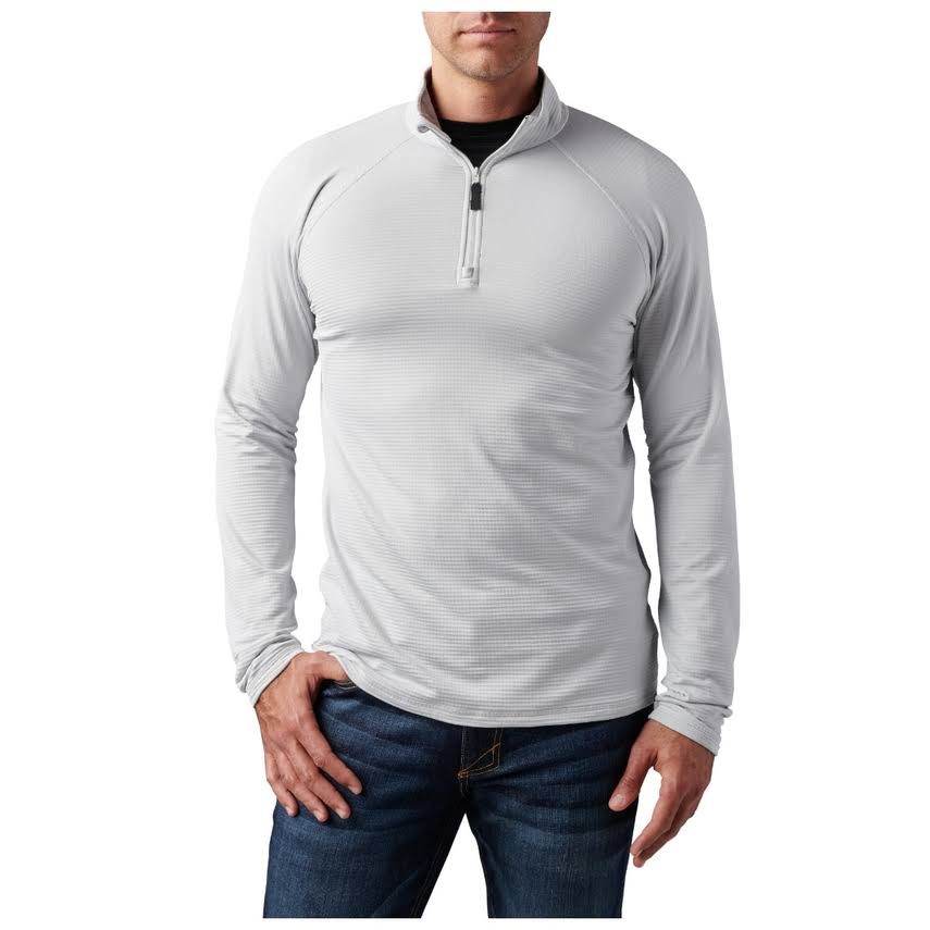511 Tactical 72235 Men's Stratos 1/4 Zip Pullover Shirt, Long Sleeve, Uniform/Casual, Polyester/Elastane, Available in Black, Ci