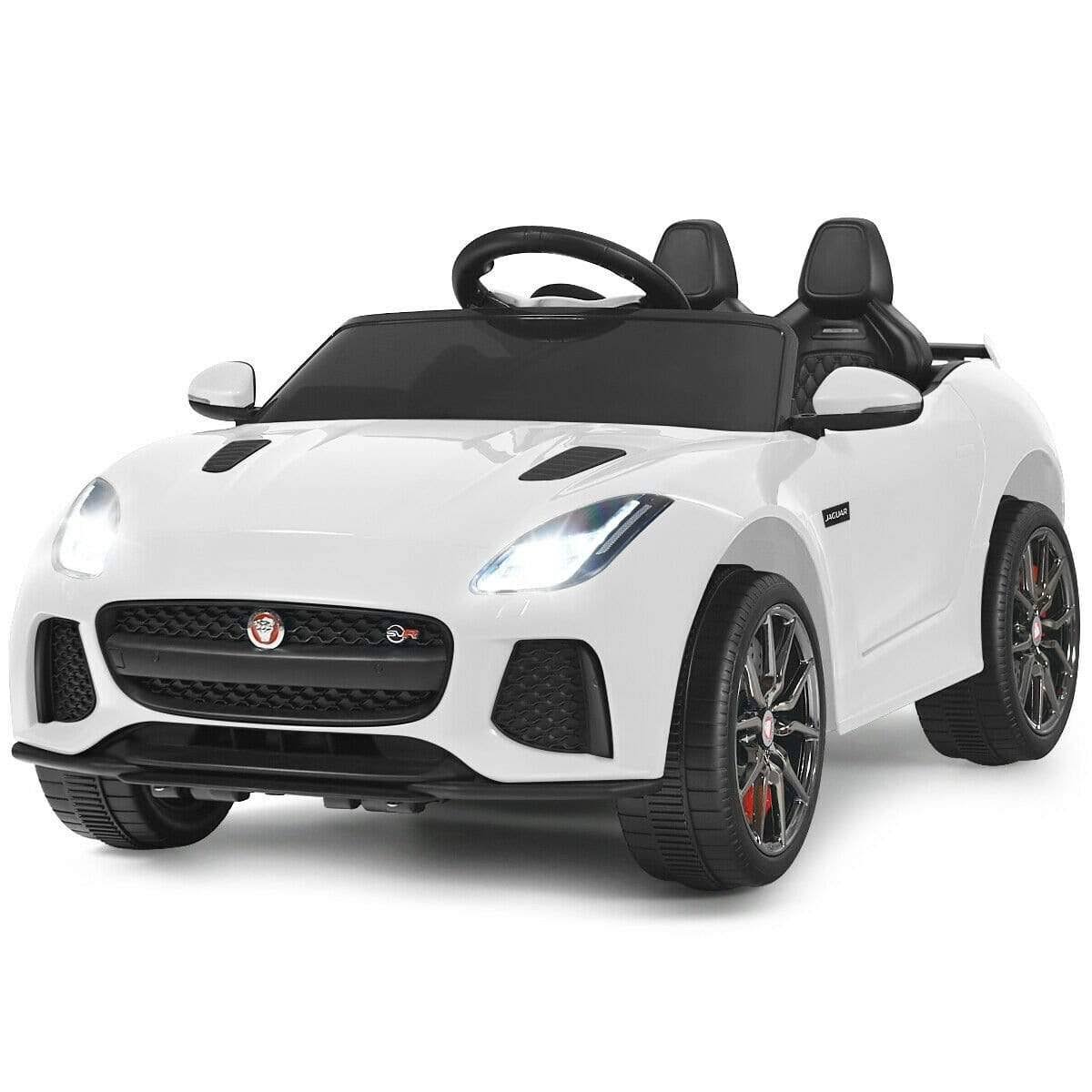 12V Jaguar F-Type SVR Licensed Kids Ride on Car White