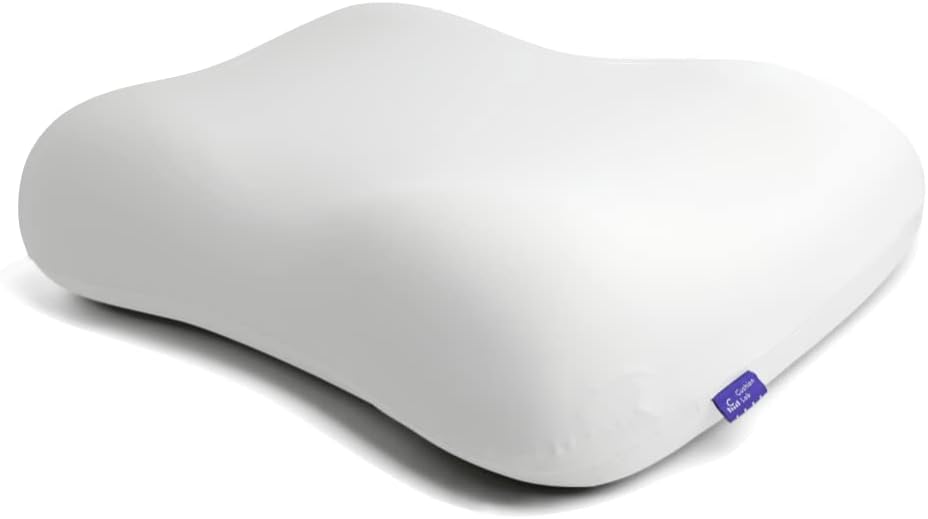 Cushion Lab Deep Sleep Pillow, Patented Ergonomic Contour Design for Side & Back Sleepers