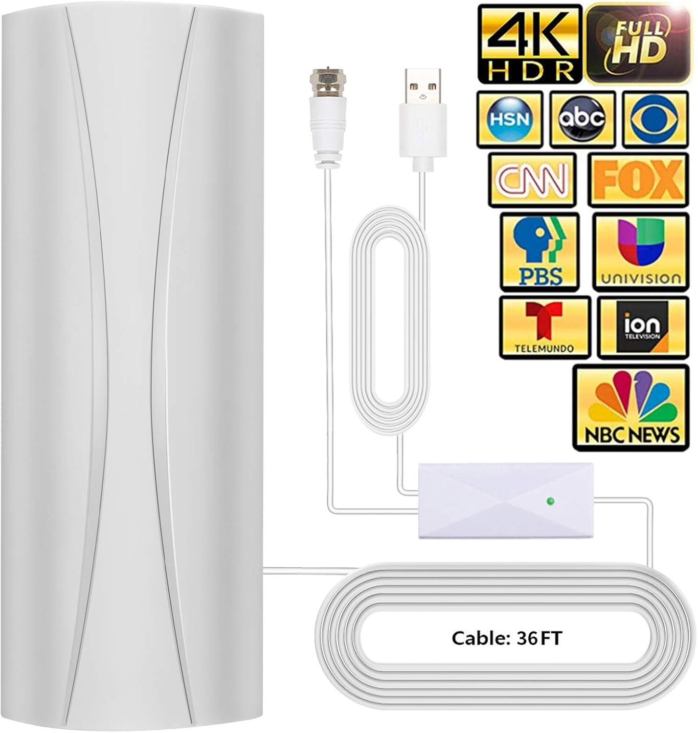 2022 Upgrade HD Digital TV Antenna-Amplified 420 Miles Range HDTV Antenna for Free Local Channels 4K HD 1080P VHF UHF