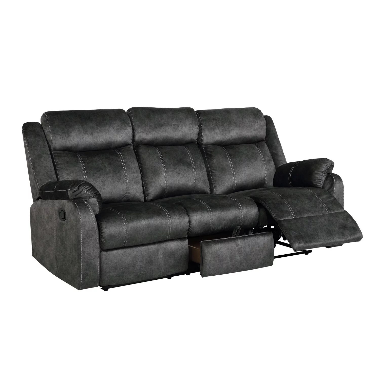Global Furniture USA Reclining Sofa W/ Drop Down Table & Drawer