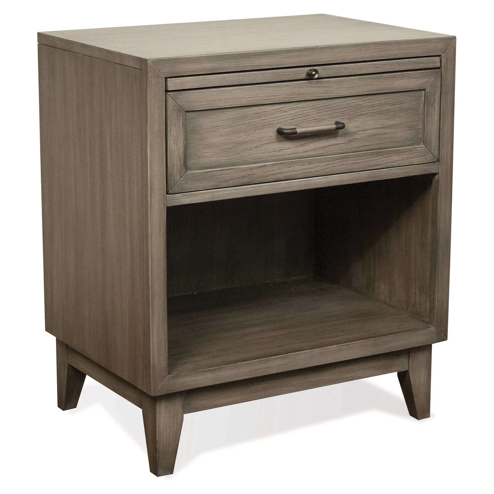 Riverside Furniture Vogue Wood One-Drawer Nightstand in Gray Wash