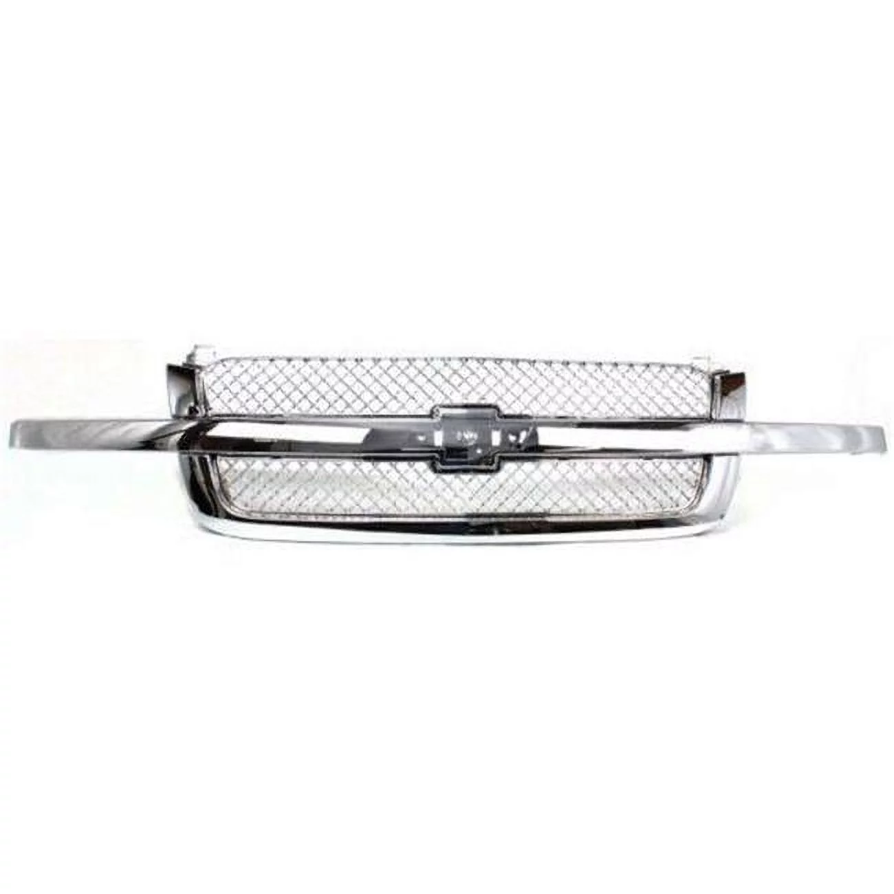 Sherman Parts SHE901-99A Textured Grille with Smooth Frame for 2003-2006 Chevy Silverado, Chrome