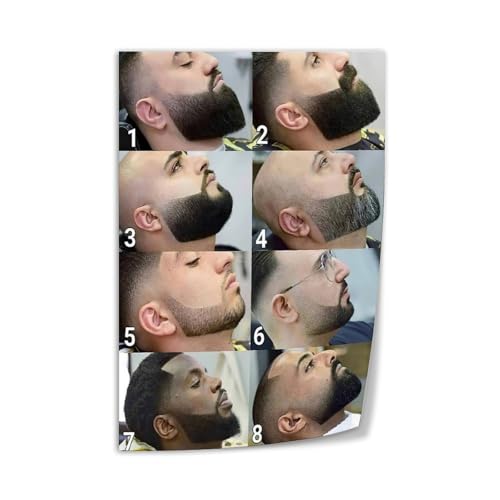 Barber Shop Hairstyle Poster Men's Beard Styling PosterWall Poster Art Canvas Printing Living Room Office Bedroom Aesthetic Poster 24x36inch(60x90cm)