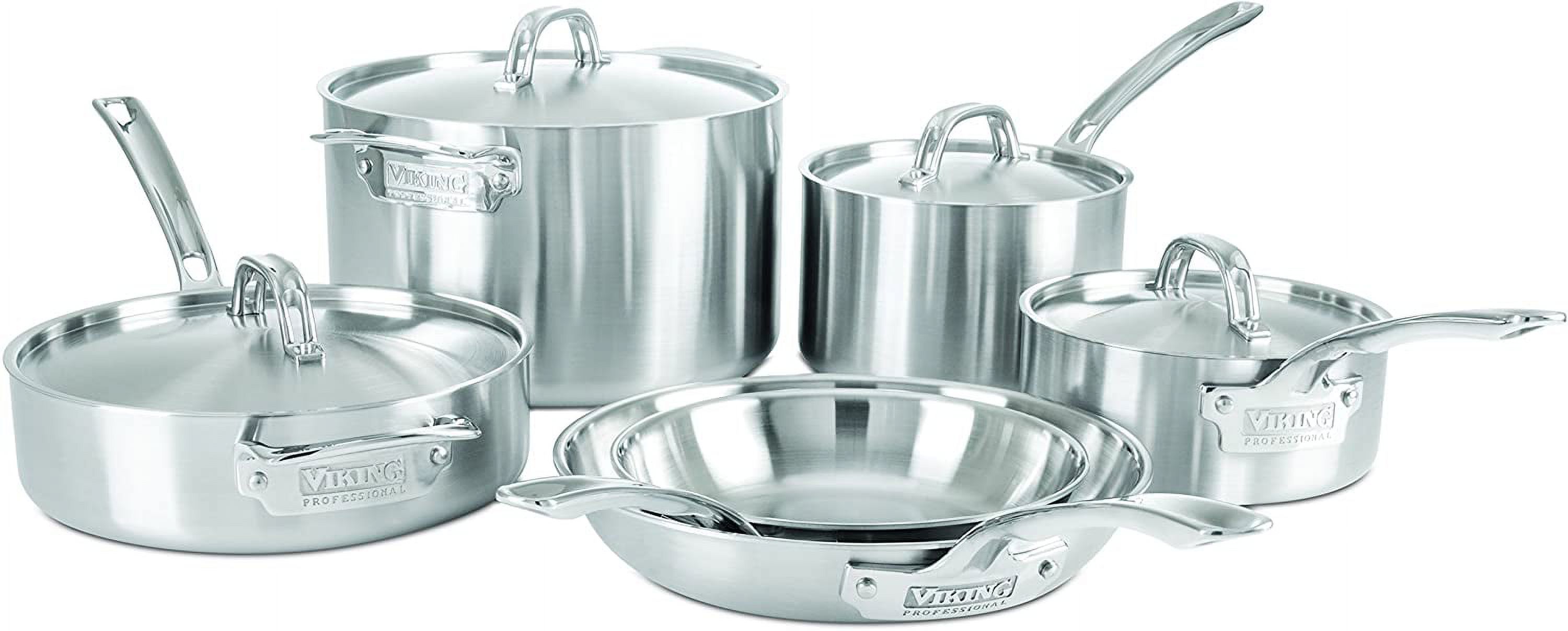 Viking Professional 5-Ply Stainless Steel Cookware Set  10 Piece