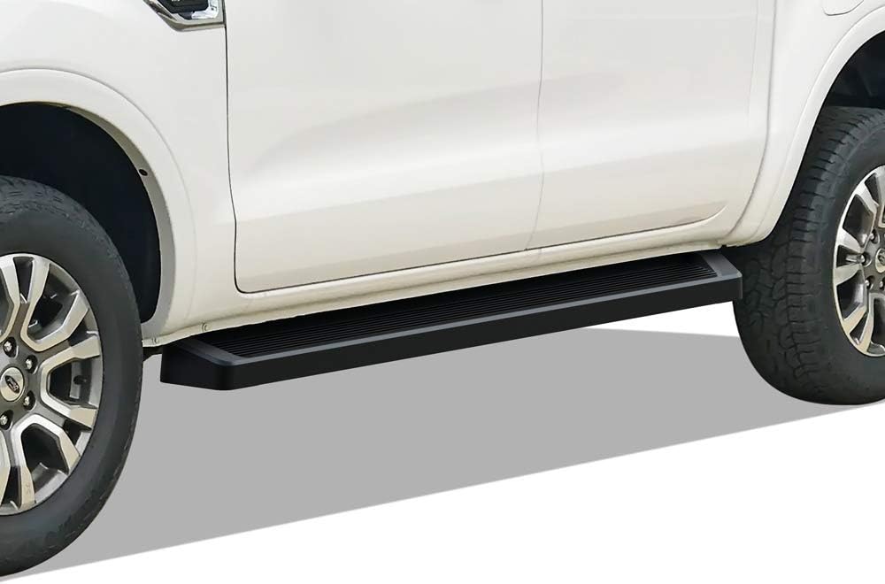 APS iBoard 6-inch Aluminum (Polished Flat Style) Running Boards Nerf Bars Side Steps Step Rails Compatible with Ford Ranger 2019-2022 SuperCrew Cab