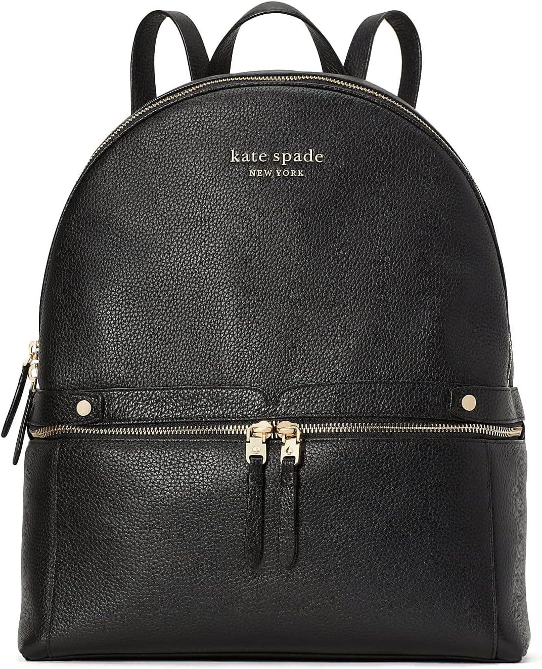 Kate Spade New York Day Pack Pebbled Leather Medium Backpack Black One Size