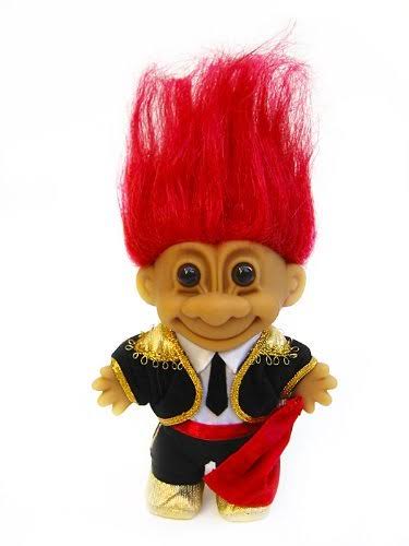 Russ Berrie My Lucky Bullfighter Matador 6x22 Troll Doll w/Cape