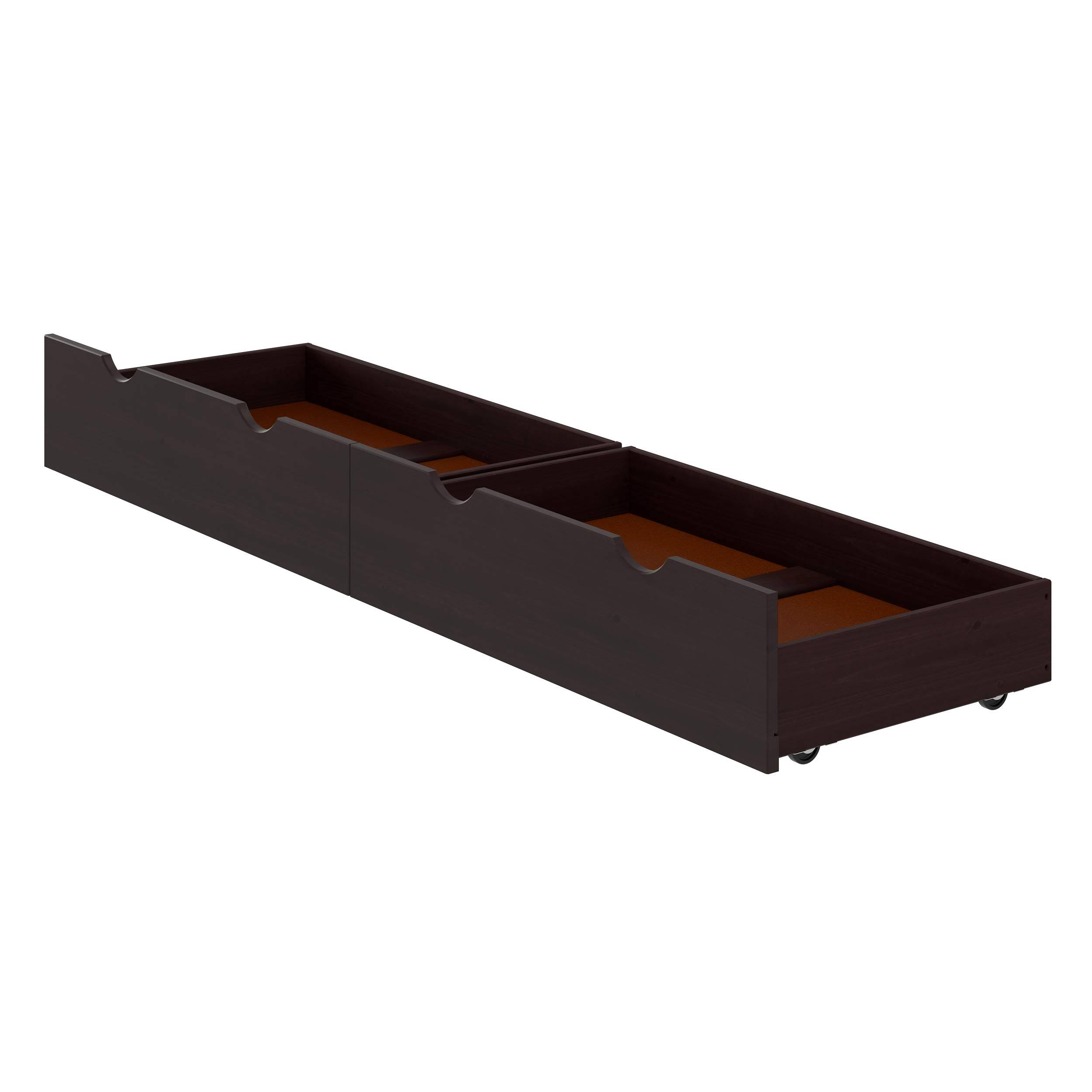 Alaterre Furniture Storage, Set of 2, Espresso Underbed Drawers