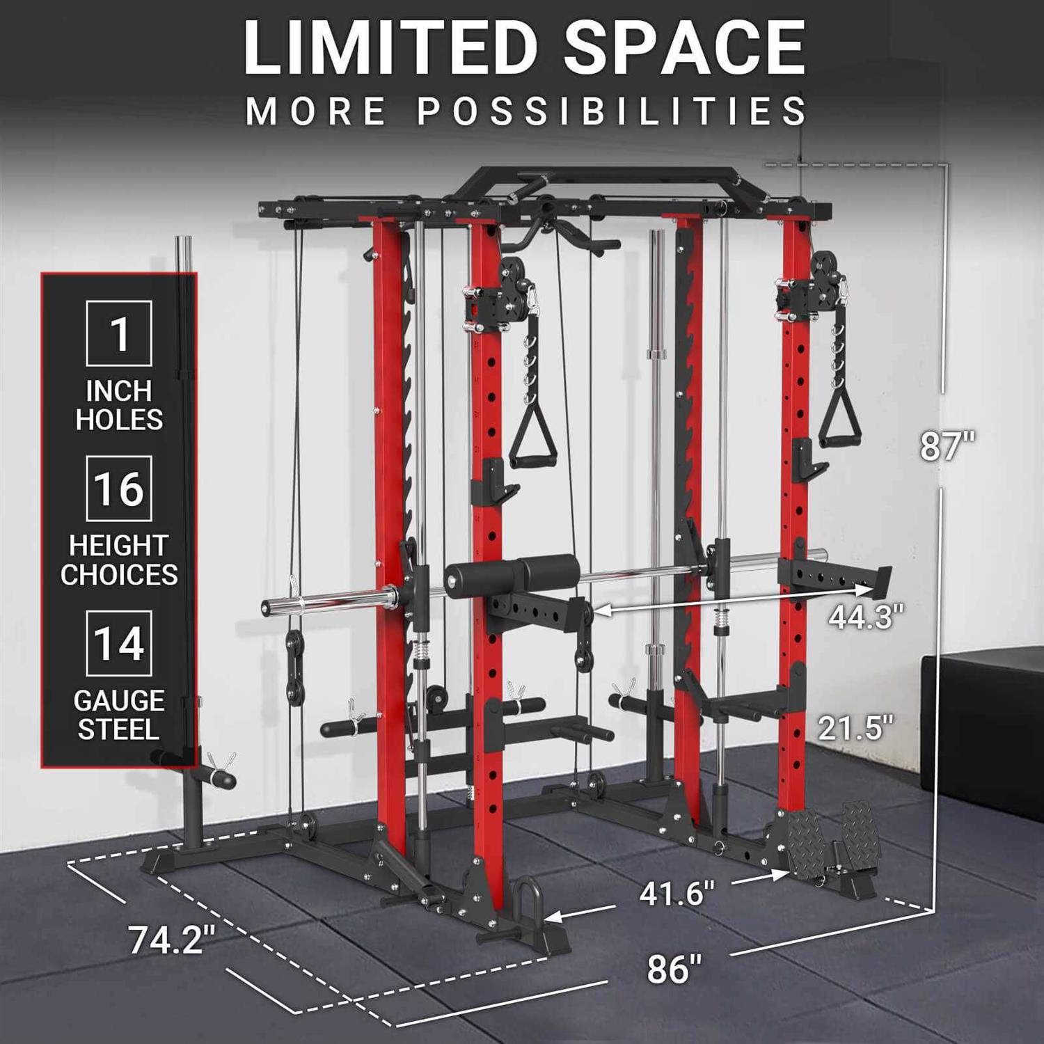 H10 Smith Machine with Cable Crossover System for Home Gym - Sports Supplies Online Store