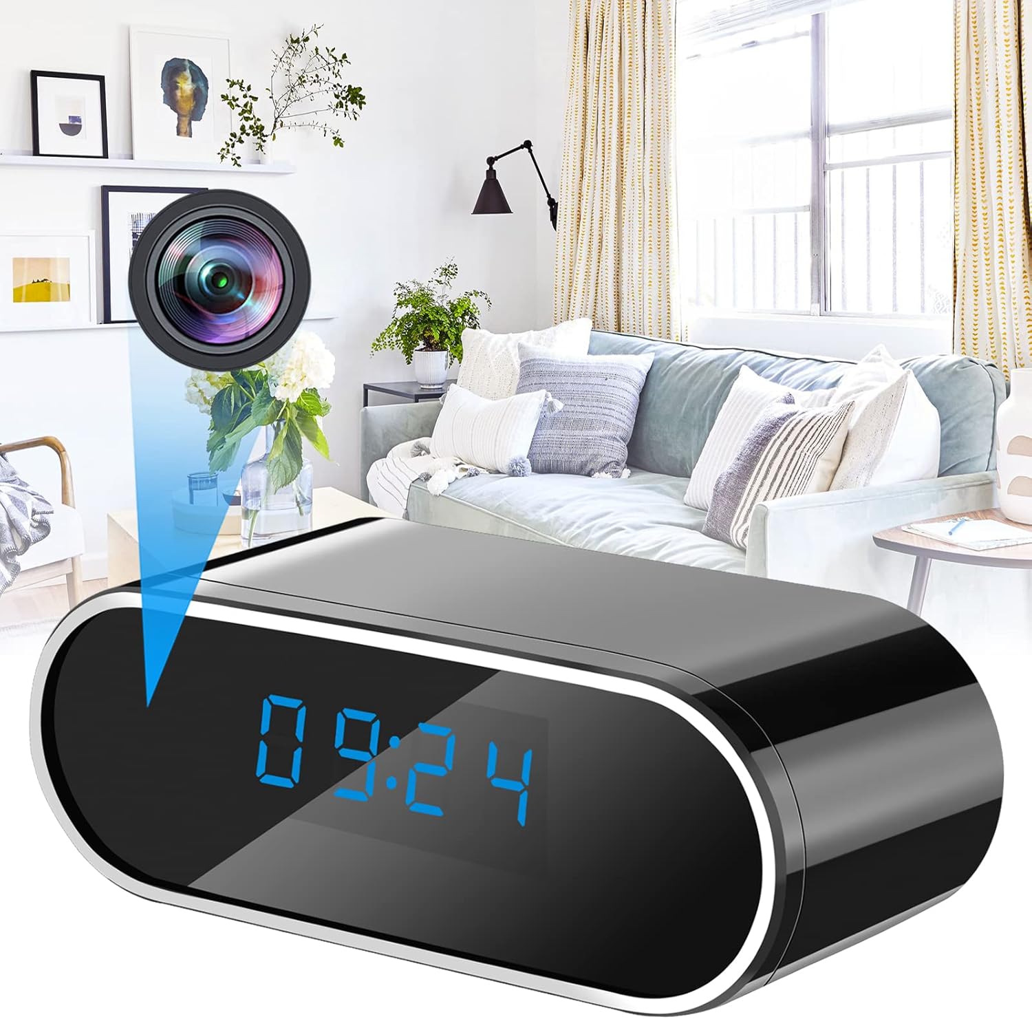 WiFi Camera, Home Security Camera Wireless Indoor Phone App, 1080P Nanny Cam with Motion Detection,Night Vision