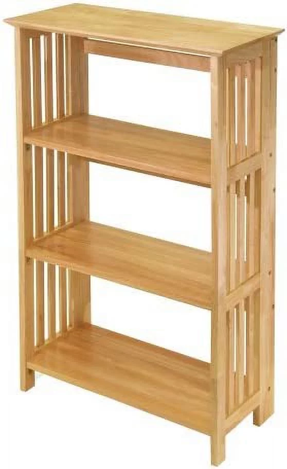 HOOMHIBIU Mission Pine Wood Bookcase (Natural  60)