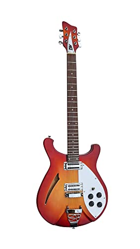 IYV 6 String IYV-IRK-300 Semi Hollow Electric Guitar 3T Sunburst, Right, (IRK-300)