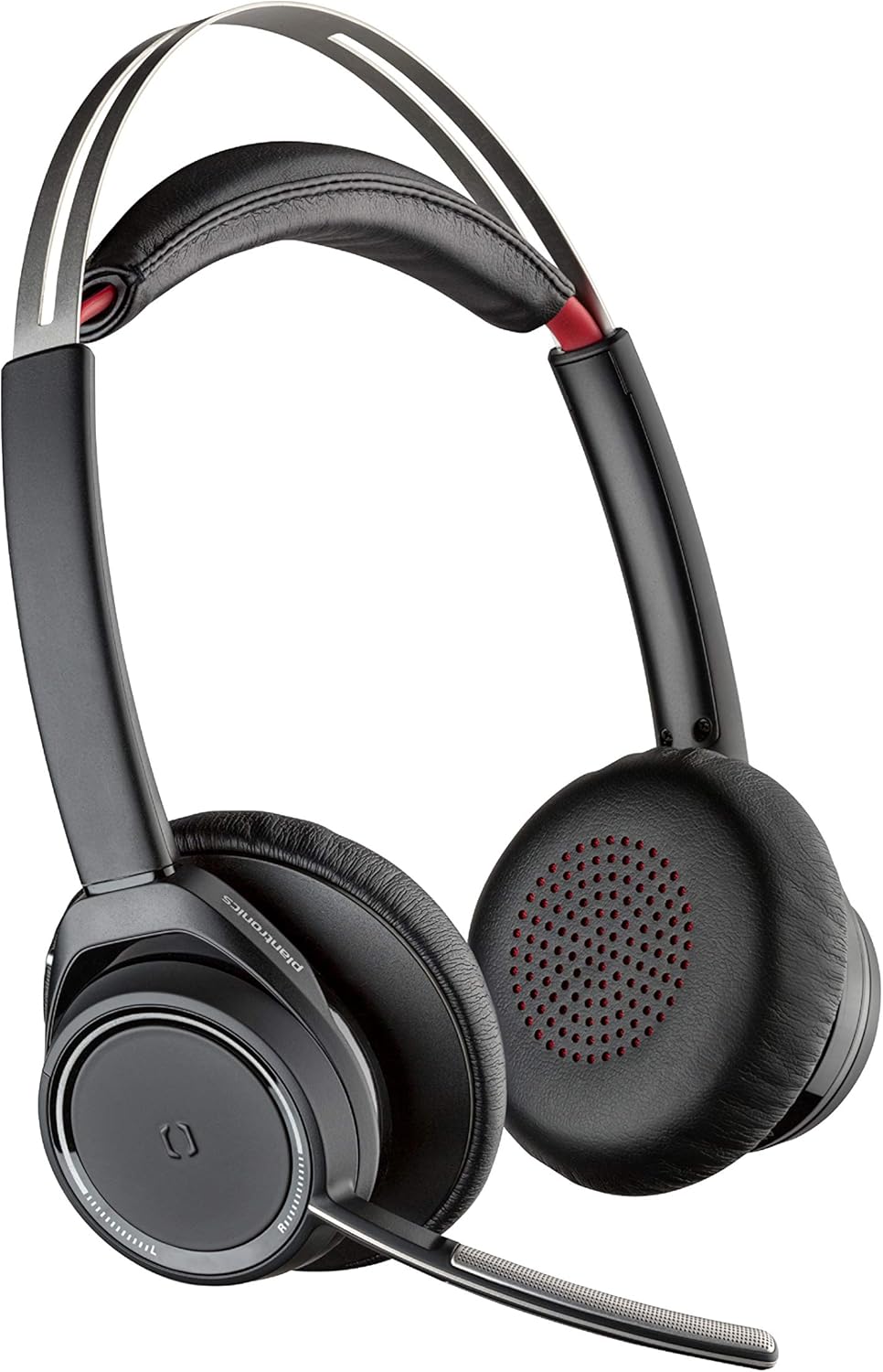 Plantronics - Voyager Focus UC (Poly) - Bluetooth Dual-Ear (Stereo) Headset with Boom Mic - USB-A Compatible with PC and/or Mac