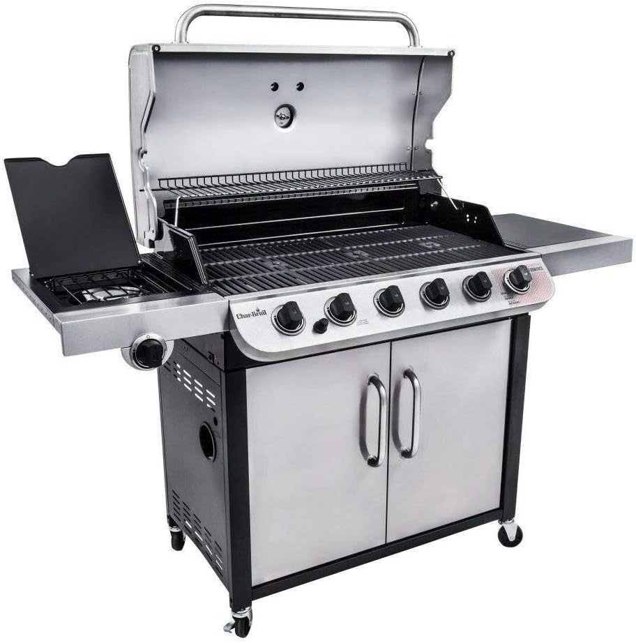 Char-Broil 463274619 Performance Series 6-Burner Gas Grill, Stainless/Black