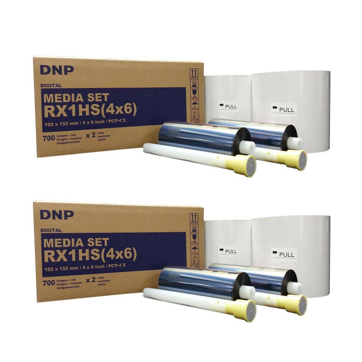 DNP 2x Print Media for DS-RX1HS High Speed Dye Sub Printer - 4x6 700 Prints per Roll; 2 Rolls per Case (1400 Total Prints)
