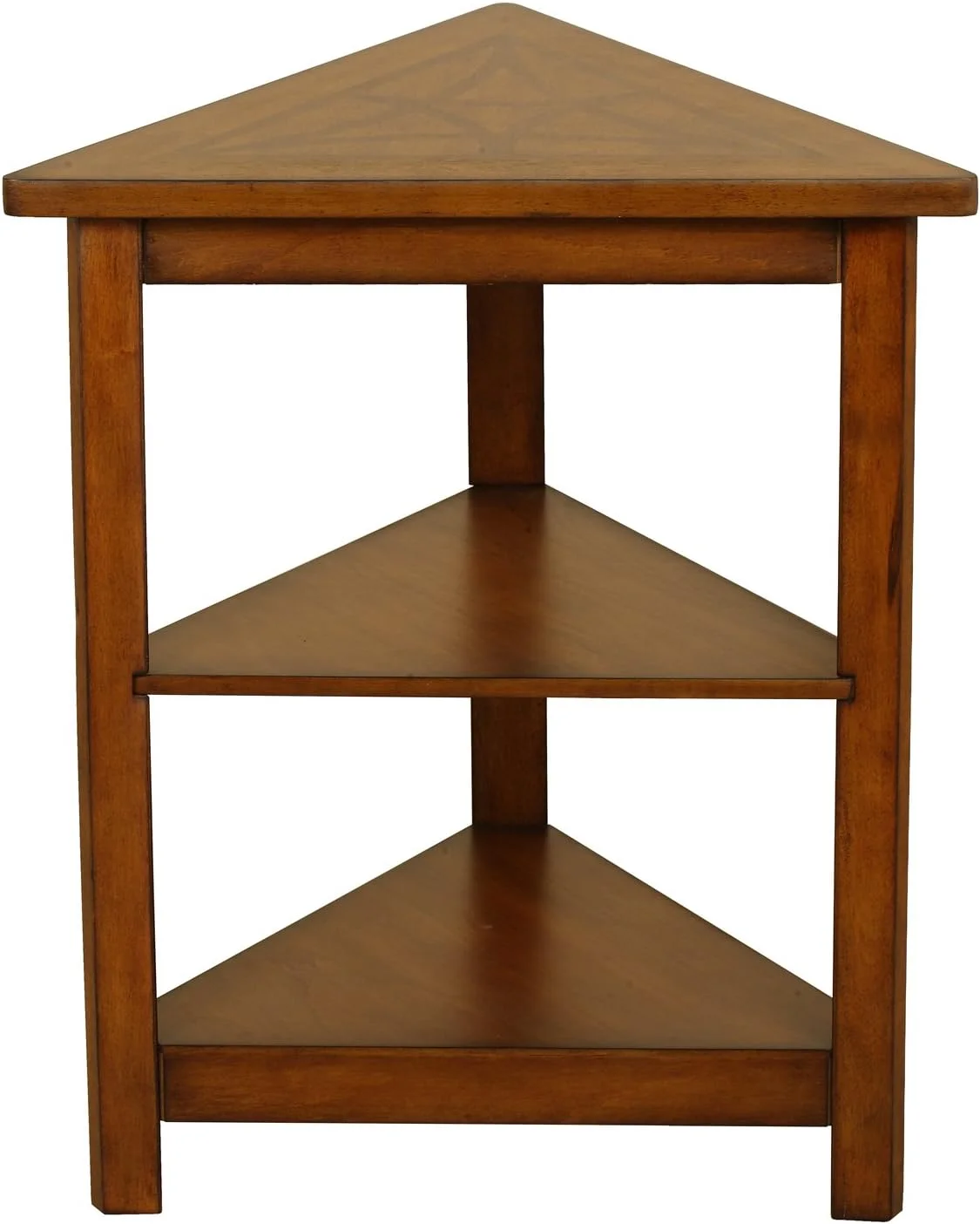 Walnut Triangle Accent Table
