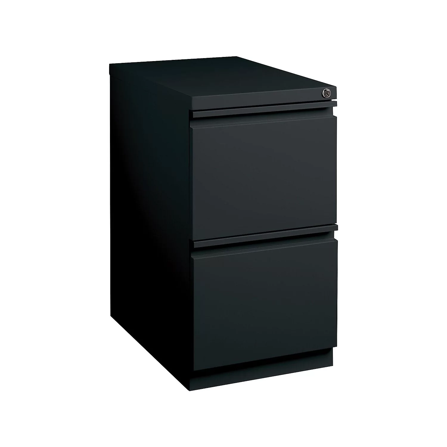 Staples 2-Drawer Vertical File Cabinet Locking Letter Black 19.88"D 375804