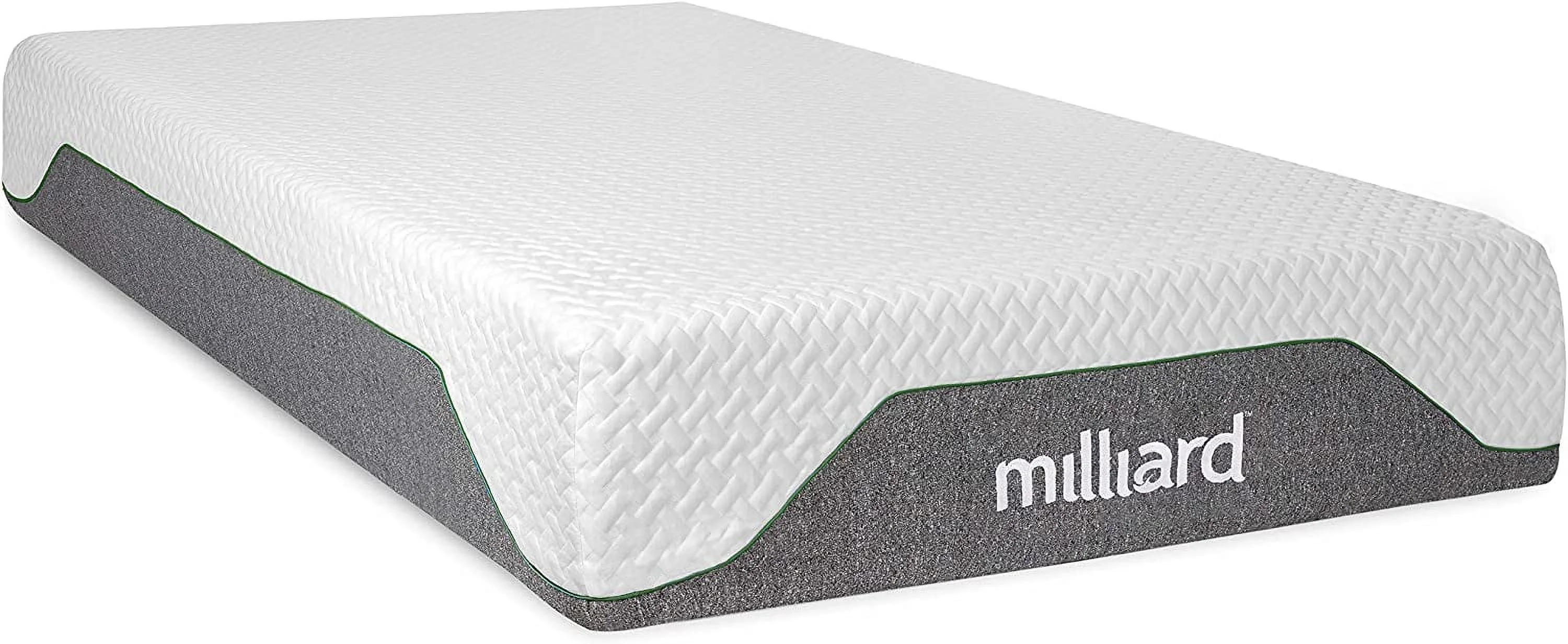 Milliard 10 inch Firm Memory Foam Mattress Bed-in-a-Box/Pressure Relieving, Classic (Queen)