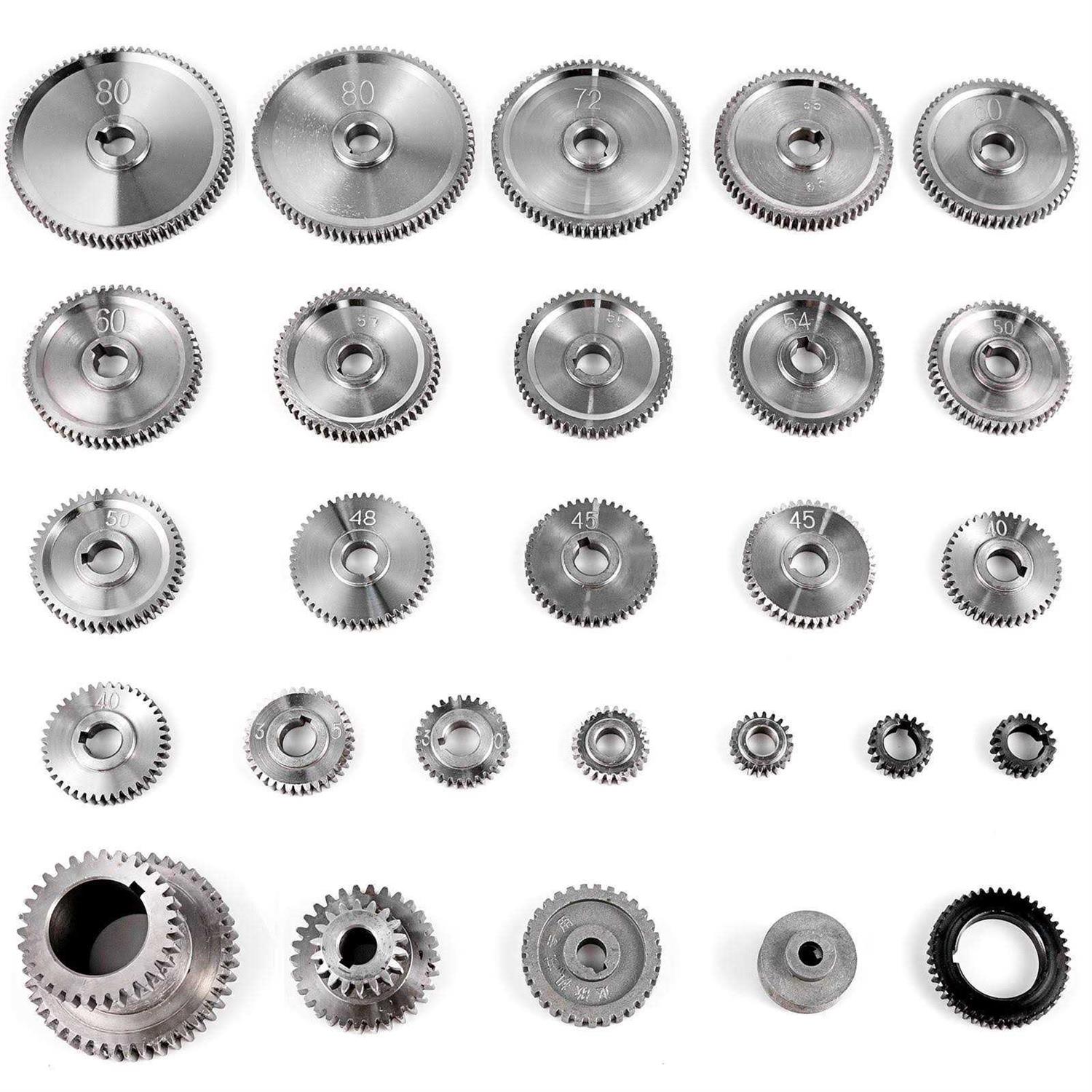 VEVOR 27PCS Metal Lathe Gears Precise Mini Lathe Replacement Gears including Box Gear Set - Shop Hardware Tools Online Store