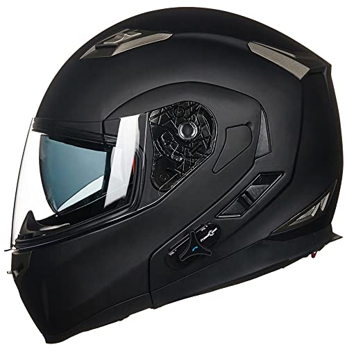 ILM Bluetooth Integrated Modular Flip up Full Face Motorcycle Helmet Sun Shield Mp3 Intercom Model 953/953 PRO