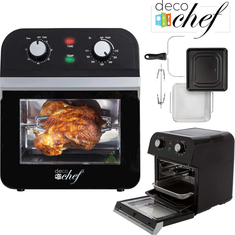 Deco Chef OVENAIRBLK XL 12.7 QT Multi-Function Extra Large Capacity Convection Oven Airfryer - (OPEN BOX)